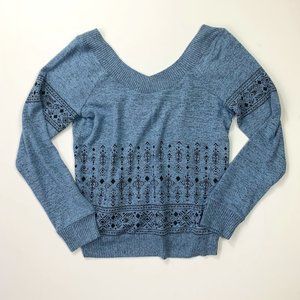 No Frills Los Angeles Smokey Blue Sweater